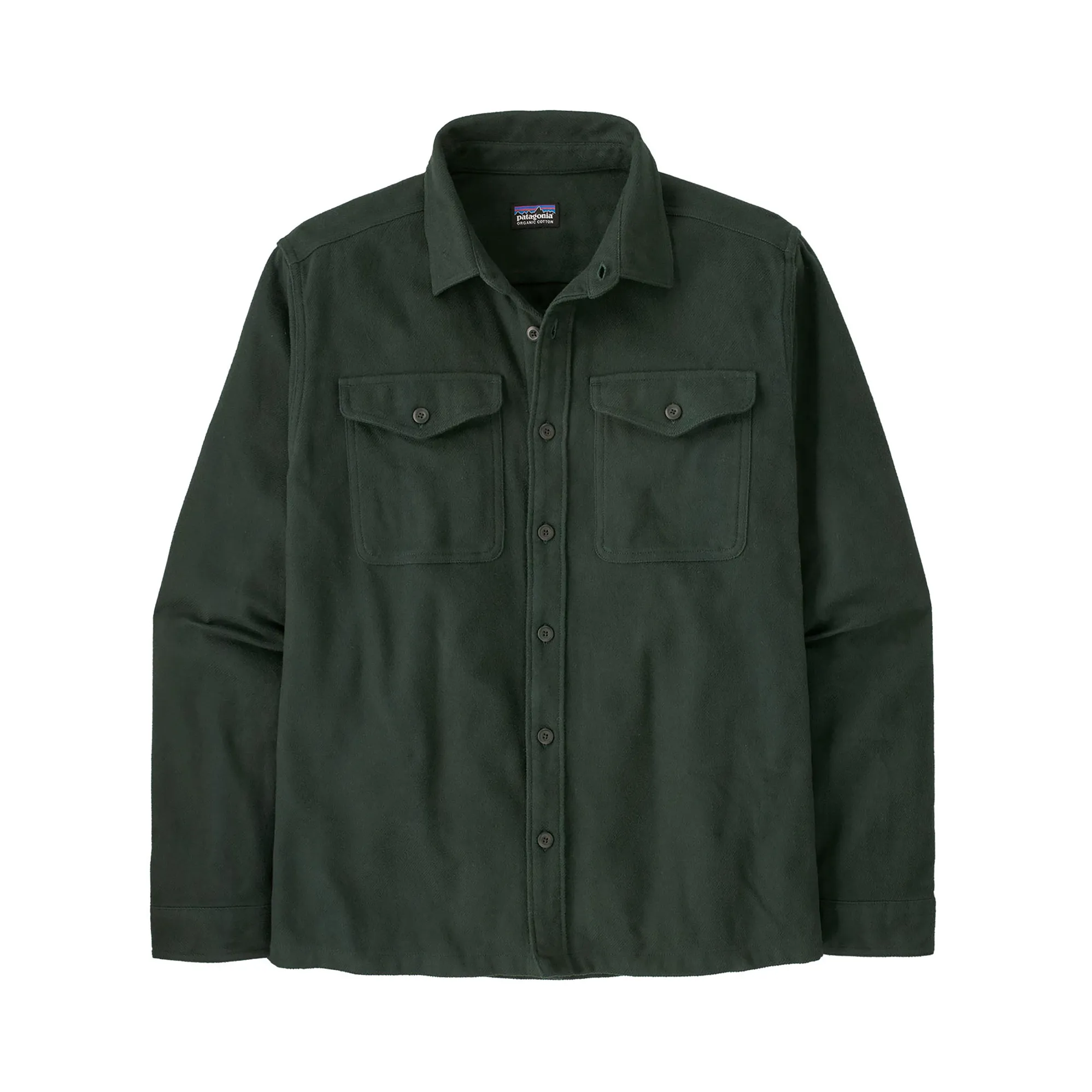 Patagonia Men's Fjord Flannel Shirt Whole Weave Old Growth Green