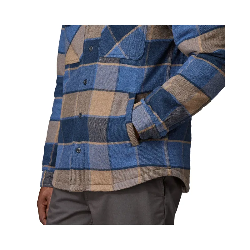 Patagonia Men's LW Insulated Fjord Flannel Shirt Defend Deer Brown-4