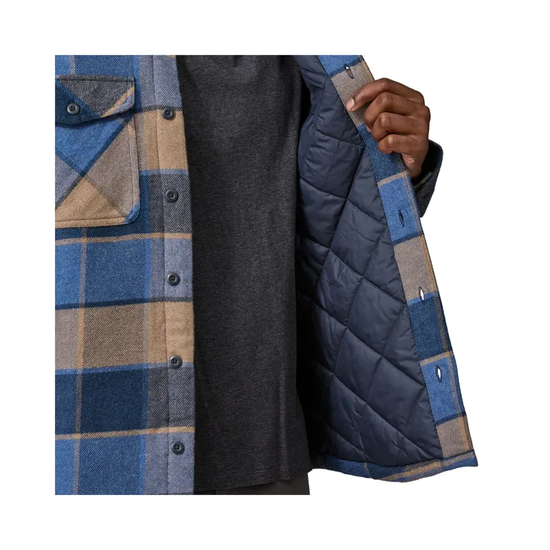 Patagonia Men's LW Insulated Fjord Flannel Shirt Old Growth Green-5
