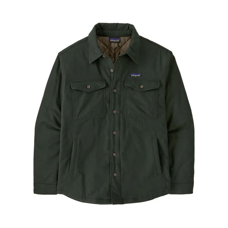 Patagonia Men's LW Insulated Fjord Flannel Shirt Old Growth Green