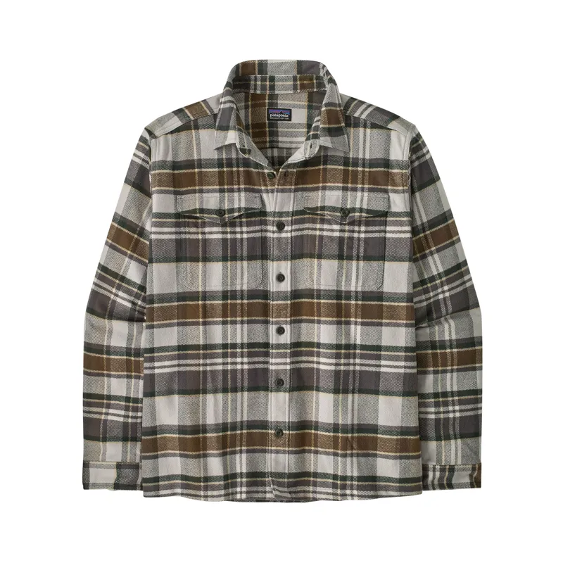 Patagonia Men's Fjord Flannel Shirt Blizzard Salt Grey