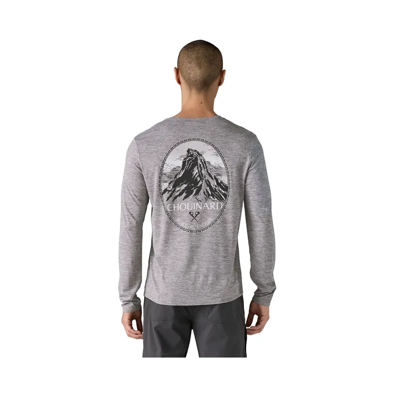 Patagonia Men's LS Capilene Cool Daily Graphic T-Shirt Chouinard Crest/Feather Grey-2