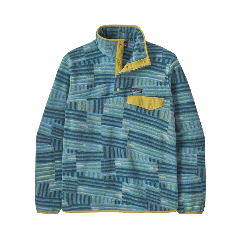 Patagonia Men's Lightweight Synchilla Snap-T Pullover Quilty Fitz Blue