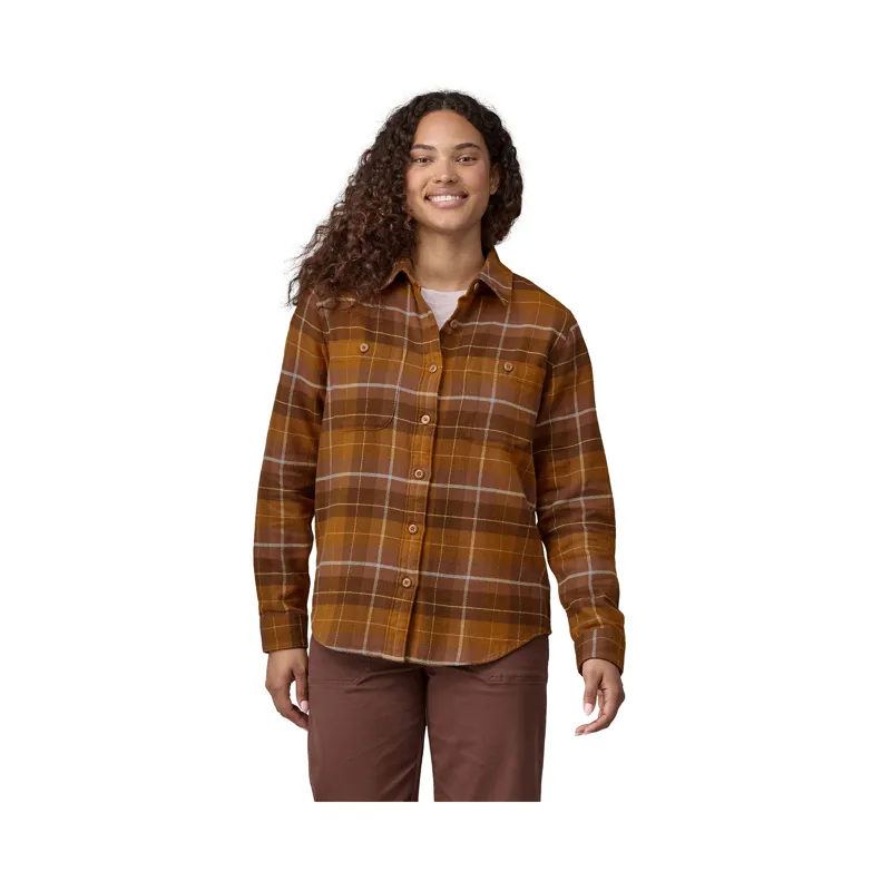 Patagonia Women's Fjord Flannel Shirt Old Spruce Sunken Blue-2
