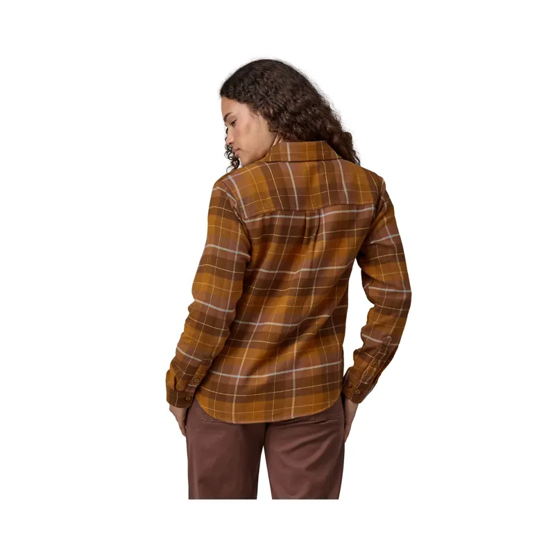 Patagonia Women's Fjord Flannel Shirt Old Spruce Sunken Blue-3
