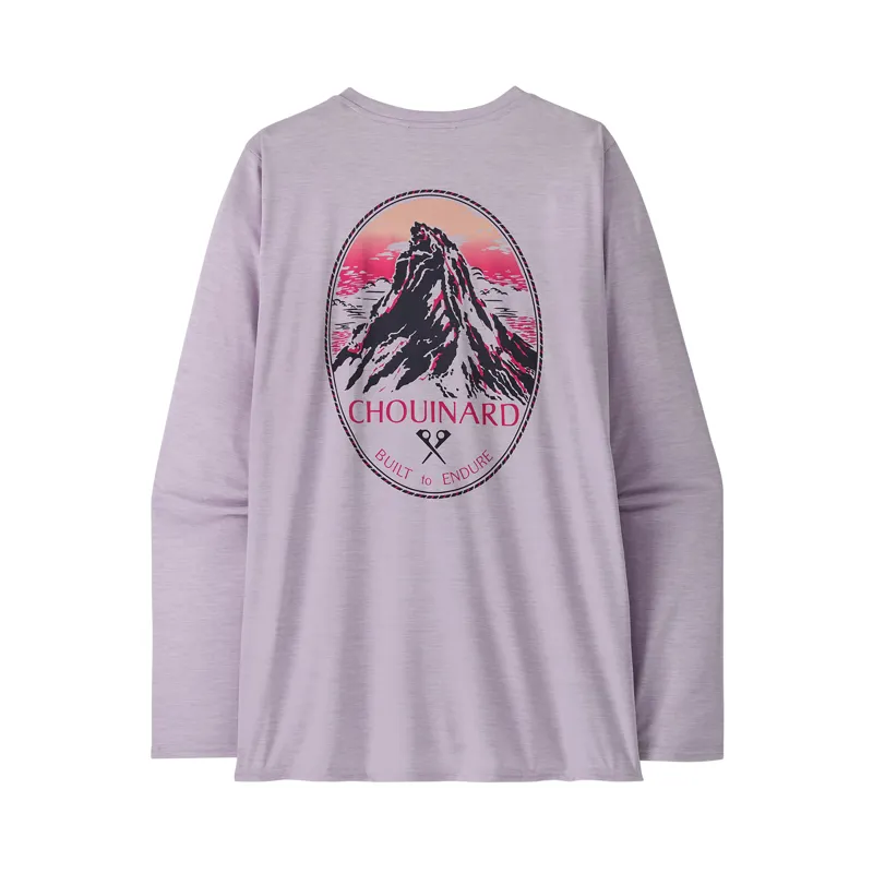 Patagonia Women's LS Capilene Cool Daily Graphic T-Shirt Crest/Purple