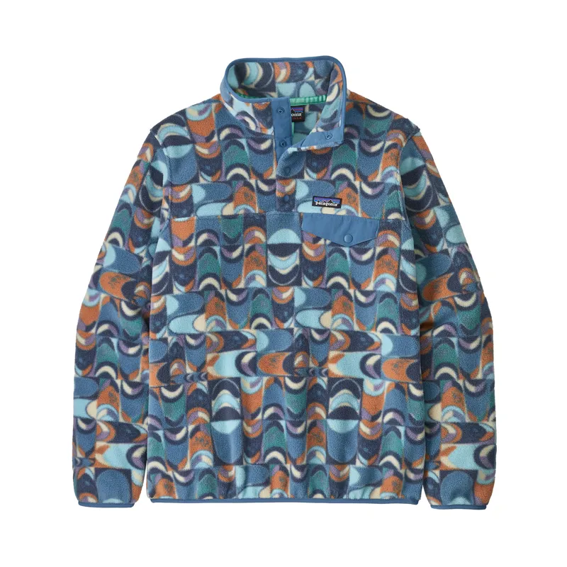 Patagonia Women's Lightweight Synchilla Snap-T Pullover Swallowtail/Geo Still Blue