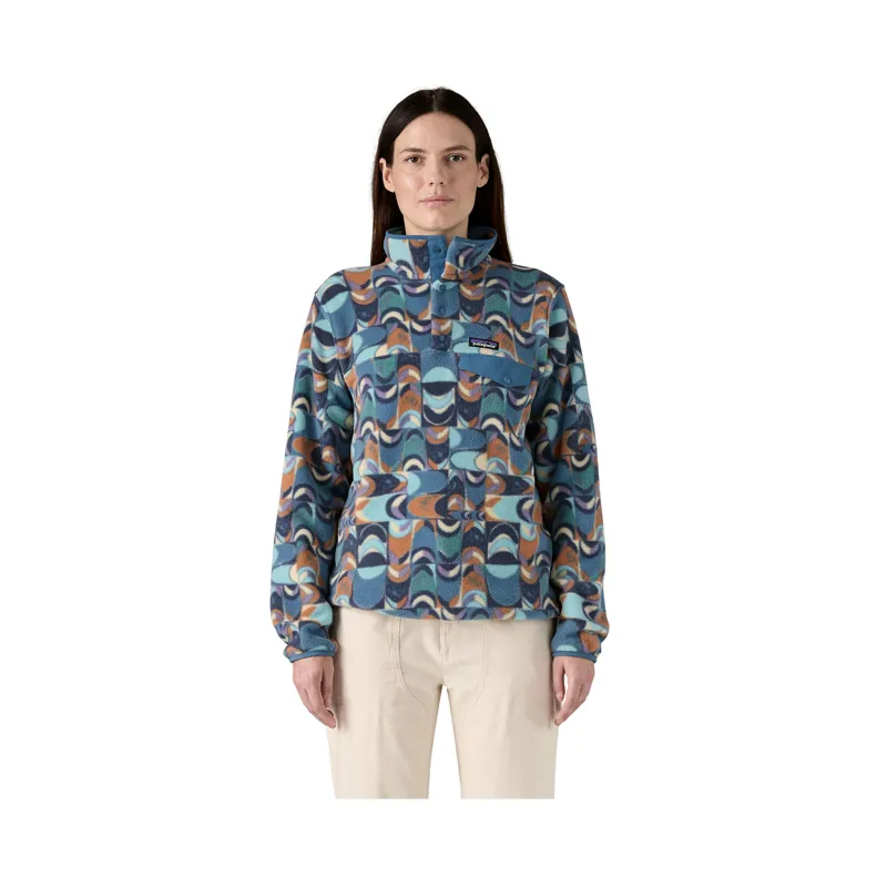 Patagonia Women's Lightweight Synchilla Snap-T Pullover Swallowtail/Geo Still Blue-1