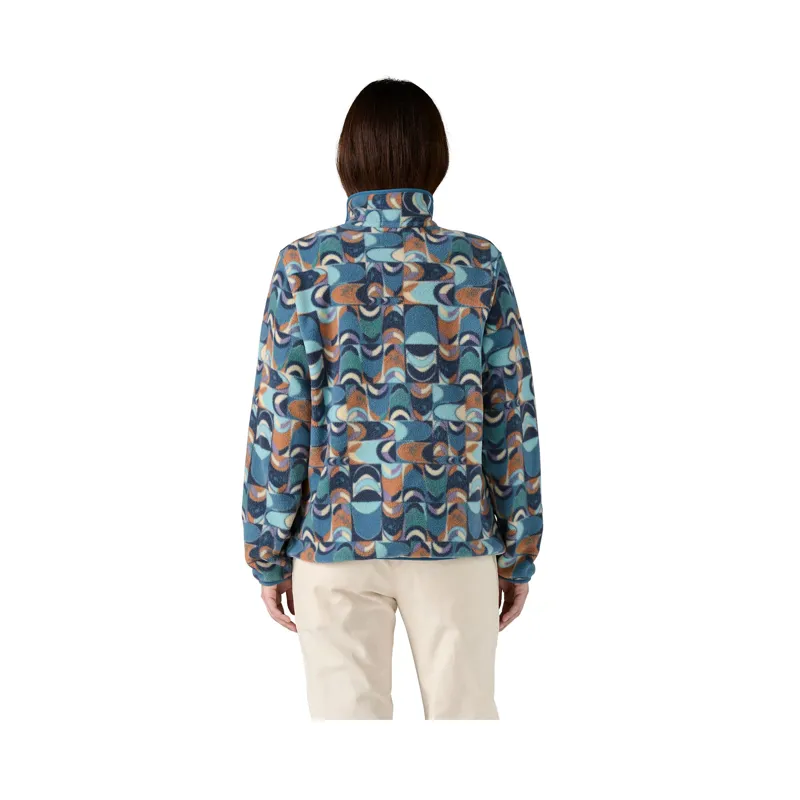 Patagonia Women's Lightweight Synchilla Snap-T Pullover Swallowtail/Geo Still Blue-2