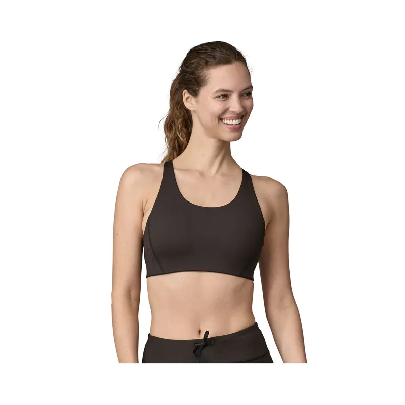 Patagonia Women's Shadowlite Mid Impact Adjustable Bra Black-1