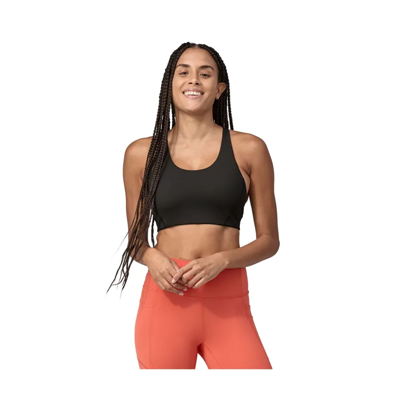 Patagonia Women's Shadowlite Mid Impact Adjustable Bra Black-3