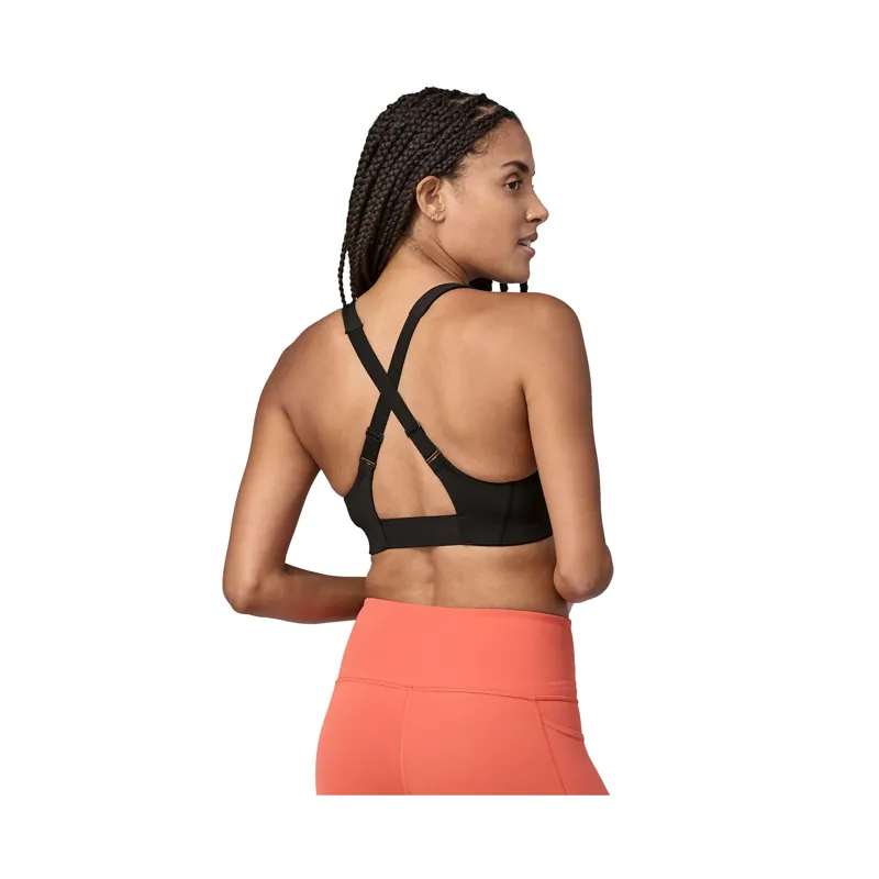 Patagonia Women's Shadowlite Mid Impact Adjustable Bra Black-4