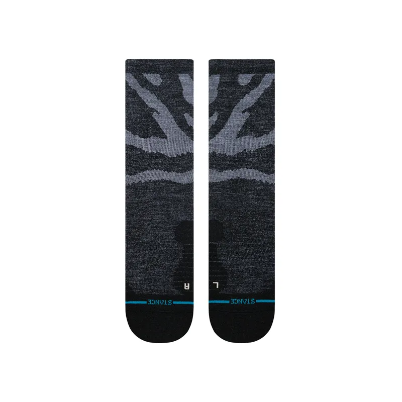 Stance Digi Dash Light Wool Crew Socks Black-1