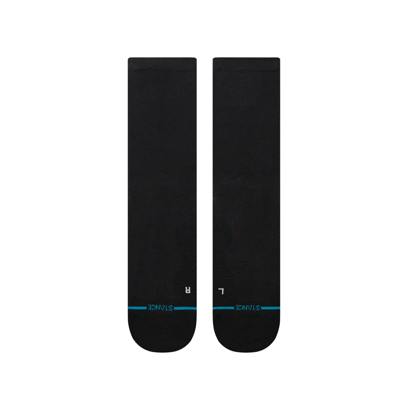 Stance Men's Solid Light Crew Socks Black-1