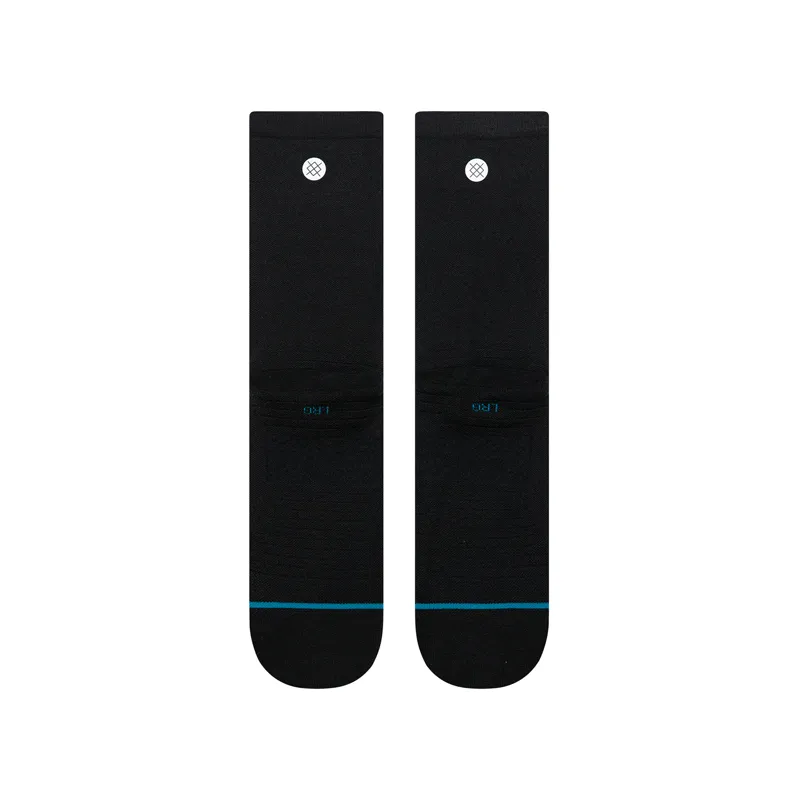 Stance Men's Solid Light Crew Socks Black-2