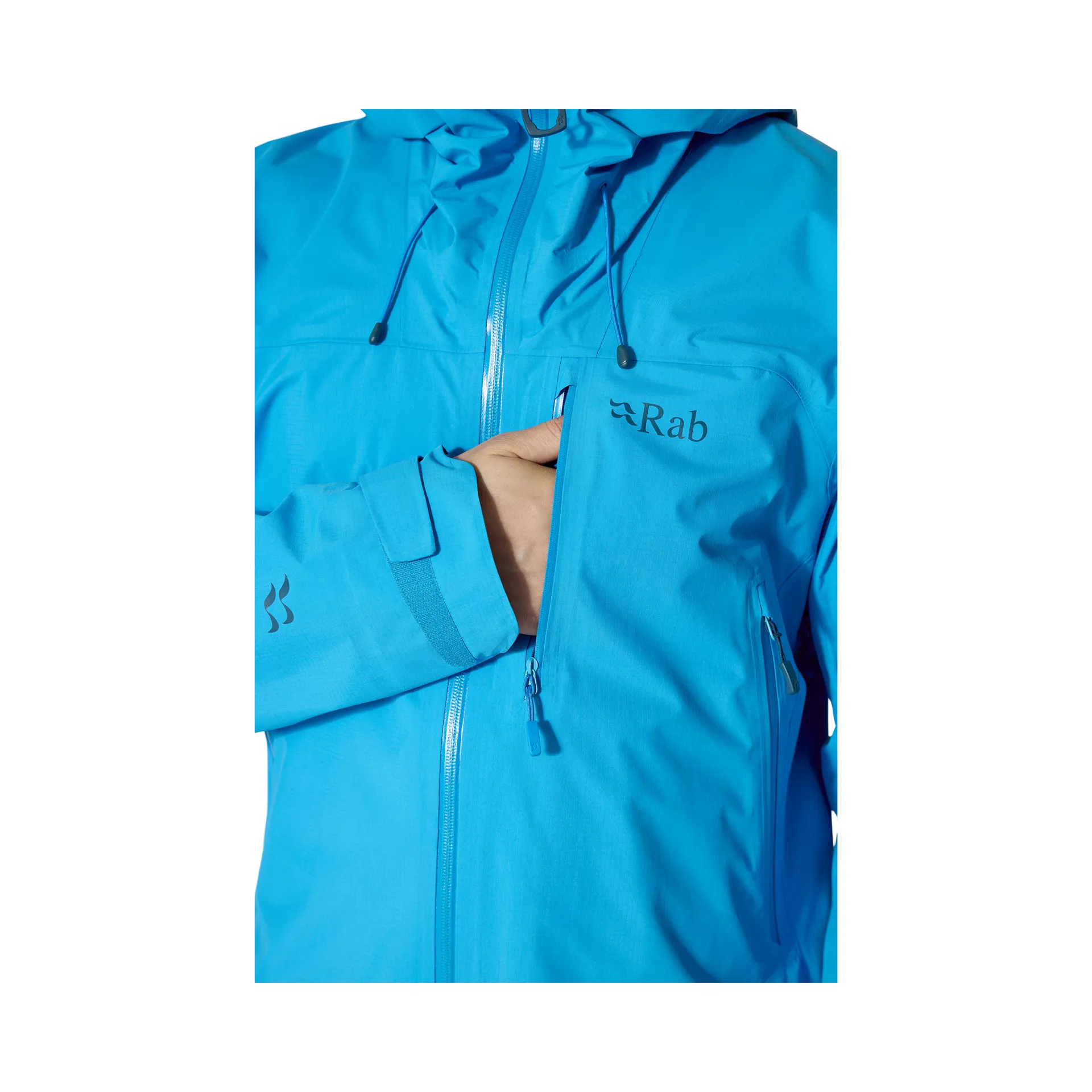 Shell Jacket Hiking Rab Rab Men's Firewall Mountain Jacket Maya Blue Waterproof Shell