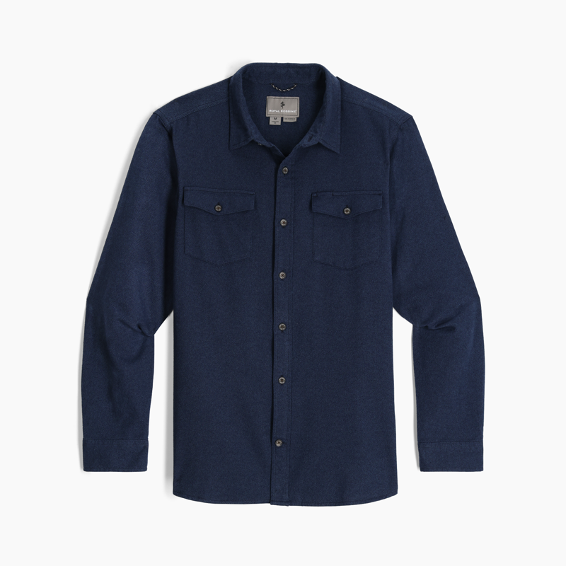 Royal Robbins Men's Bristol Cotton Twill LS Shirt Naval