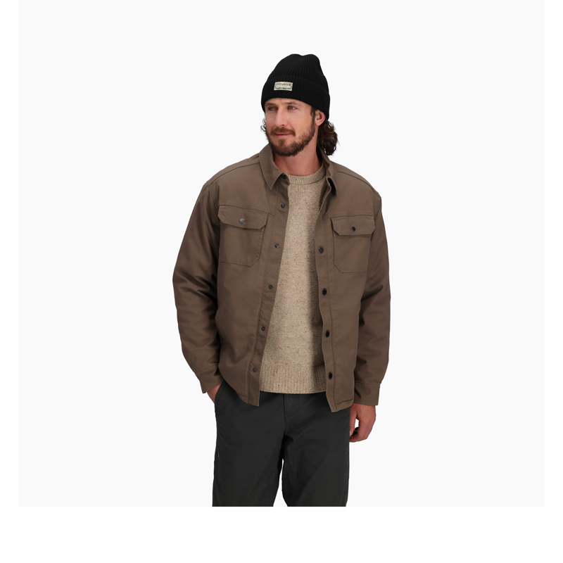 Royal Robbins Men's El Cap Canvas Shacket Saddle-4