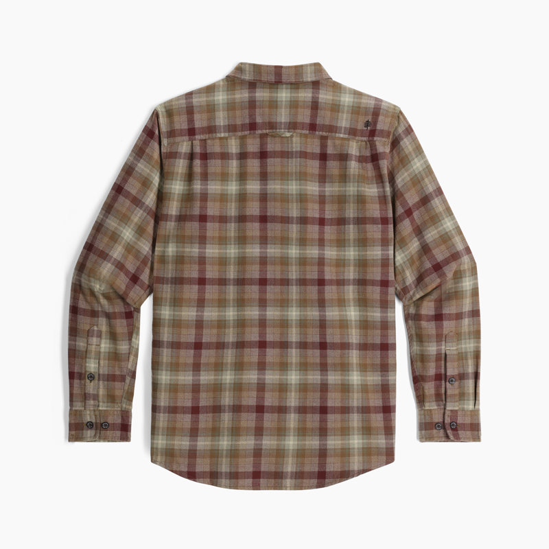 Royal Robbins Men's Lieback Cotton Flannel LS Dusty Olive Dipsea Pld-1