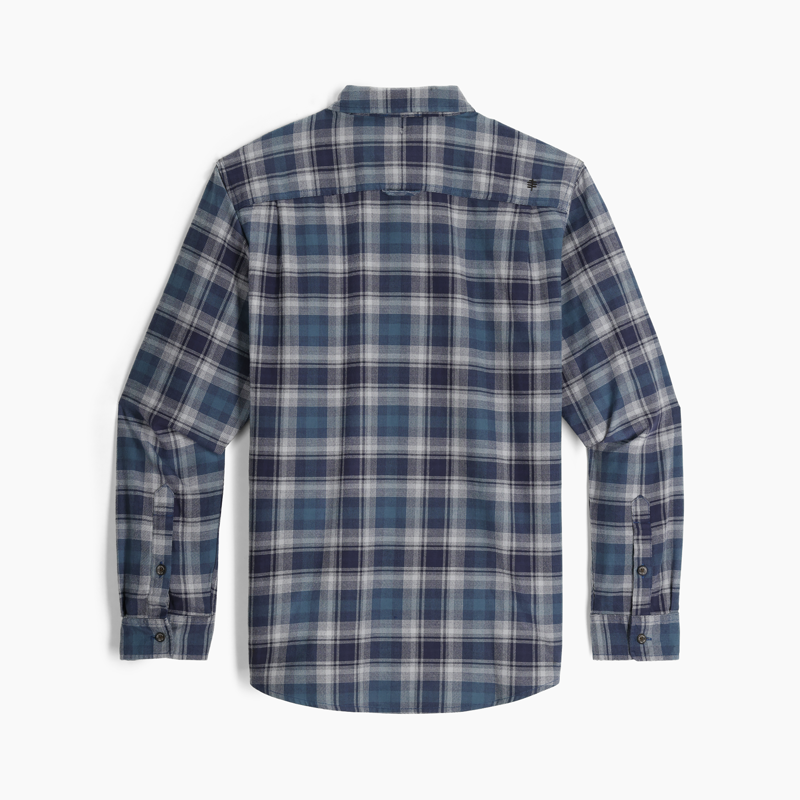 Royal Robbins Men's Lieback Cotton Flannel LS Navy Dipsea Pld-1