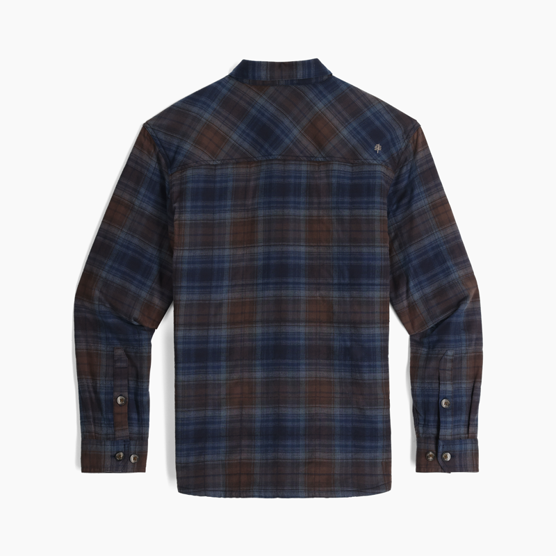 Royal Robbins Men's Snowcap Lined Flannel LS Naval Tioga Pld-1