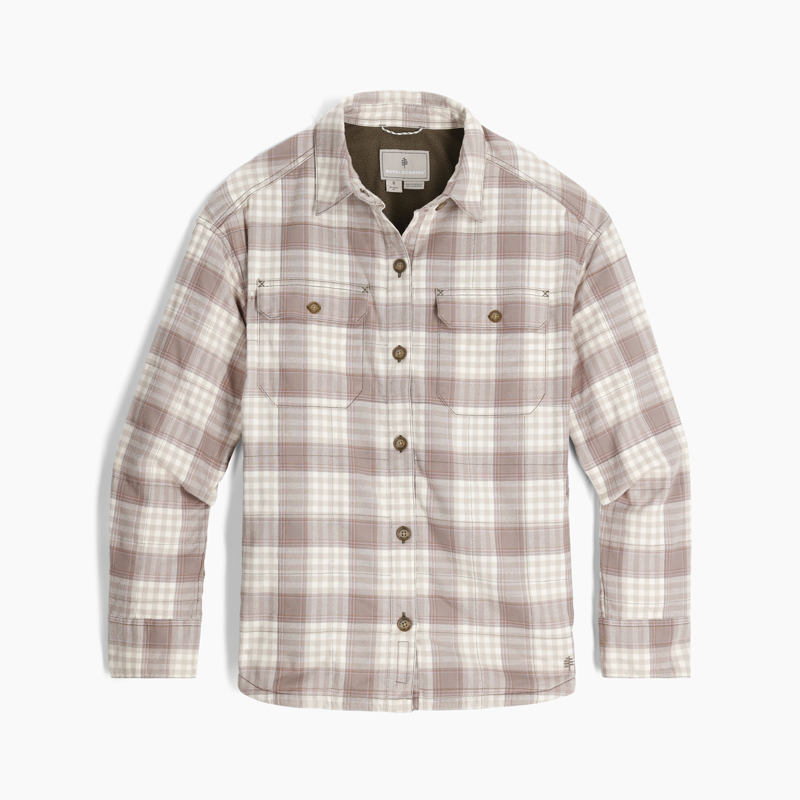 Royal Robbins Women's Vista Flannel Shacket Chalk Antelope Pld