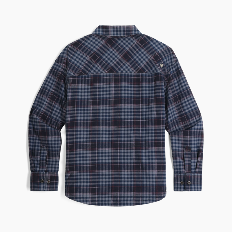 Royal Robbins Women's Vista Flannel Shacket Deep Blue Antelope Pld-1