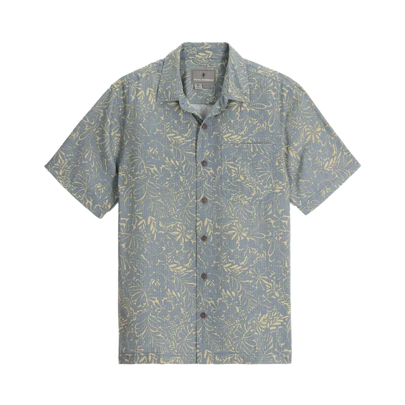 Royal Robbins Men's Camino Pucker SS Shirt Sea Yarrow Pattern