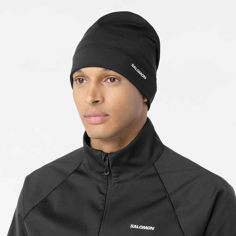 Salomon Unisex Run Tech Beanie Deep Black -1