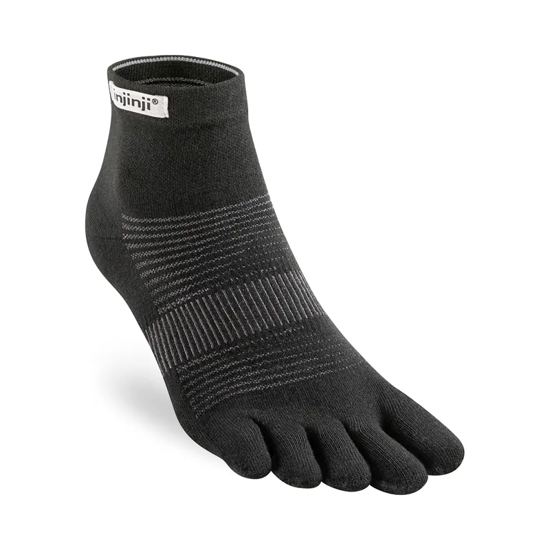 Injinji Unisex Run Lightweight Mini-Crew Black-1