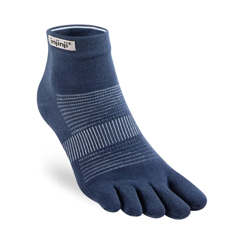 Injinji Unisex Run Lightweight Mini-Crew Navy-1