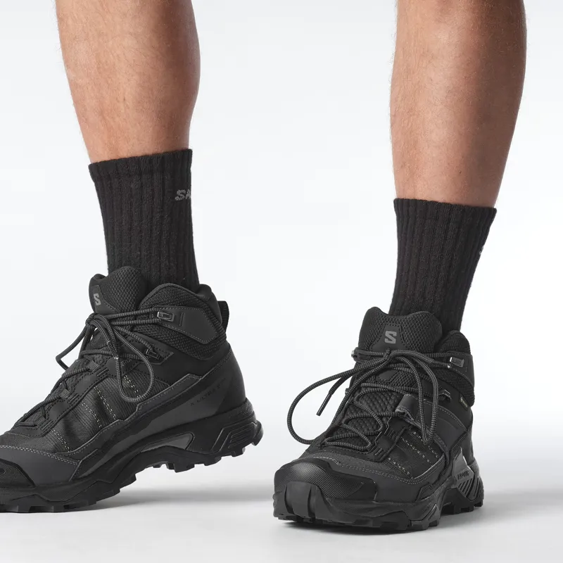 Salomon Men's X Ultra 5 Mid Wide GTX Black / Asphalt-1