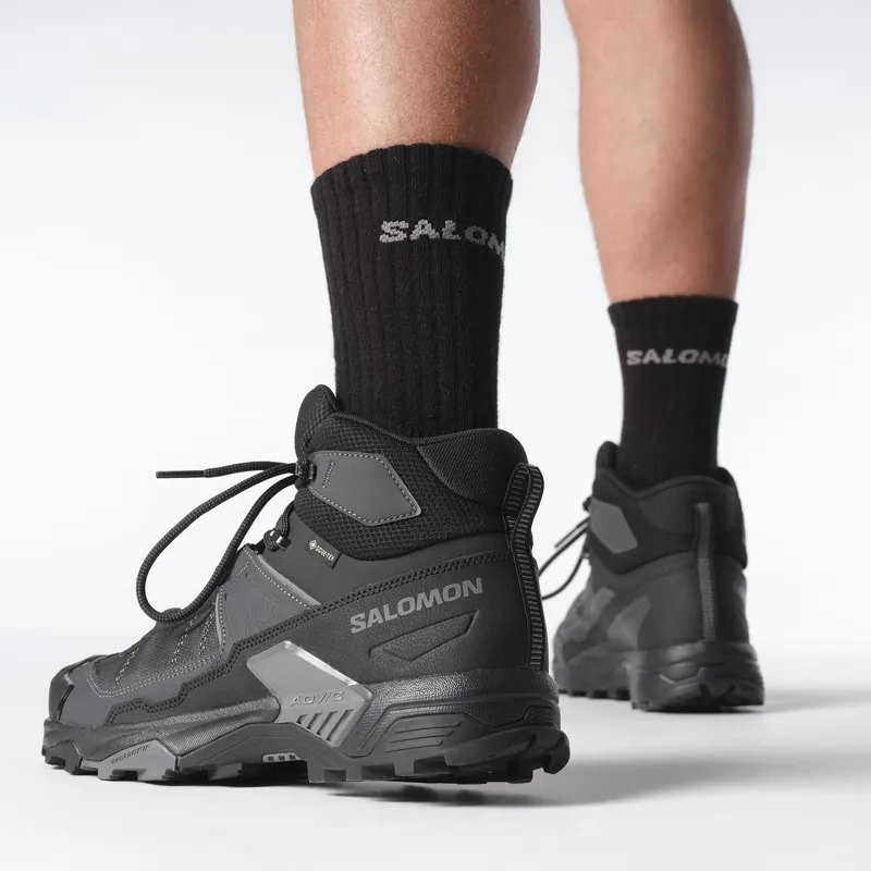 Salomon Men's X Ultra 5 Mid Wide GTX Black / Asphalt-4