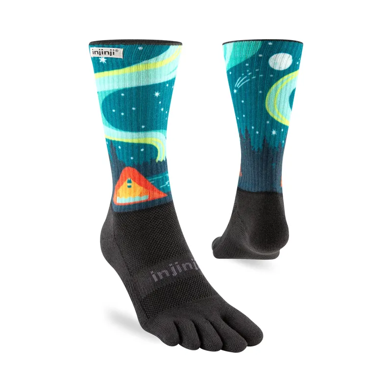Injinji Men's Artist Designed Crew Toe Socks Camp-1