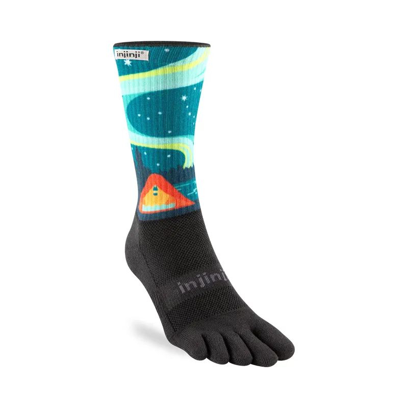 Injinji Men's Artist Designed Crew Toe Socks Camp