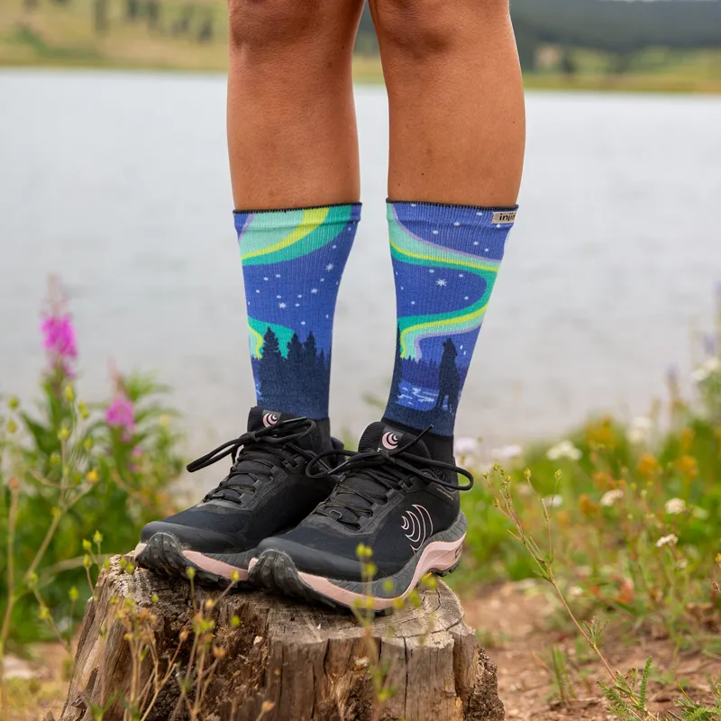 Injinji Women's Artist Designed Crew Toe Socks Howl-4