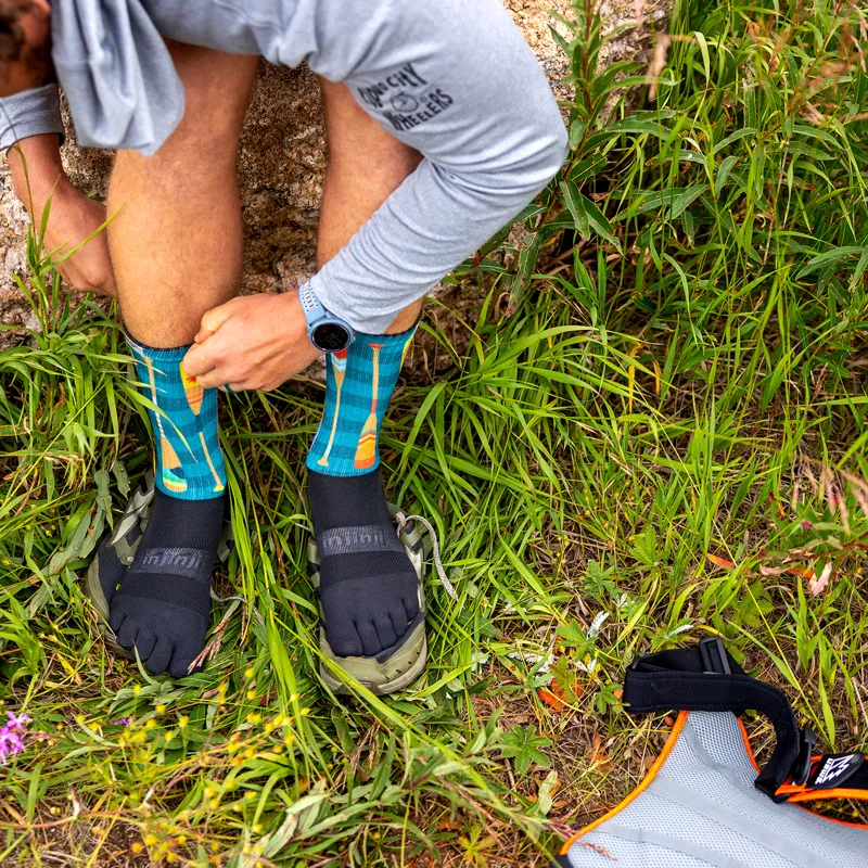 Injinji Men's Artist Designed Crew Toe Socks Paddle-5