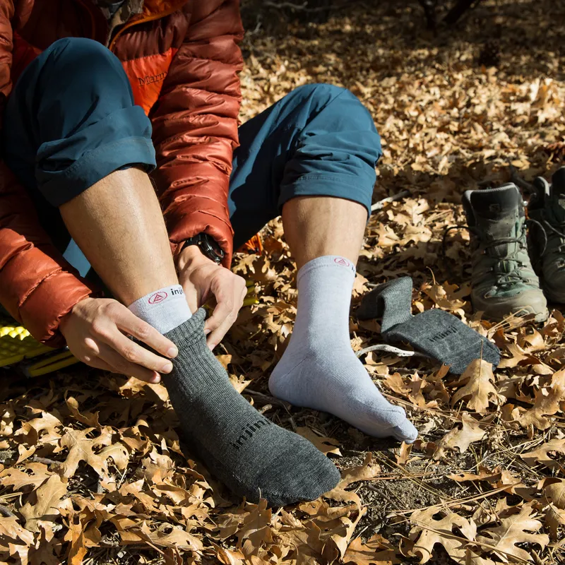 Injinji Liner Crew Toe Socks Grey-3