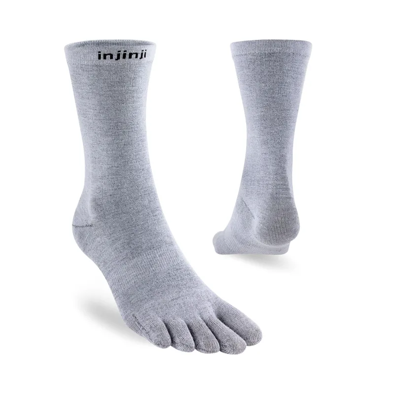 Injinji Liner Crew Toe Socks Grey-1