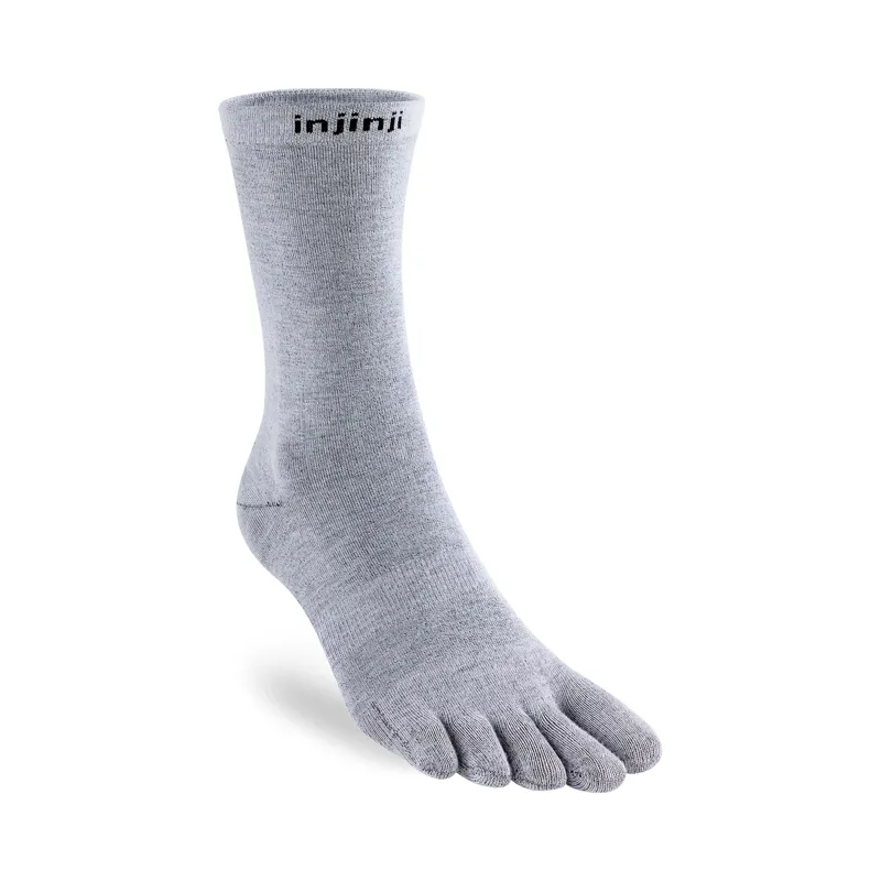Injinji Liner Crew Toe Socks Grey