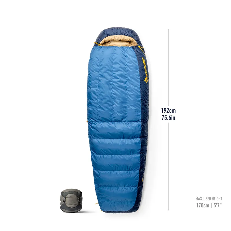 Sea to Summit Circuit Down -1C/30F Short Sleeping Bag Dark Blue-2