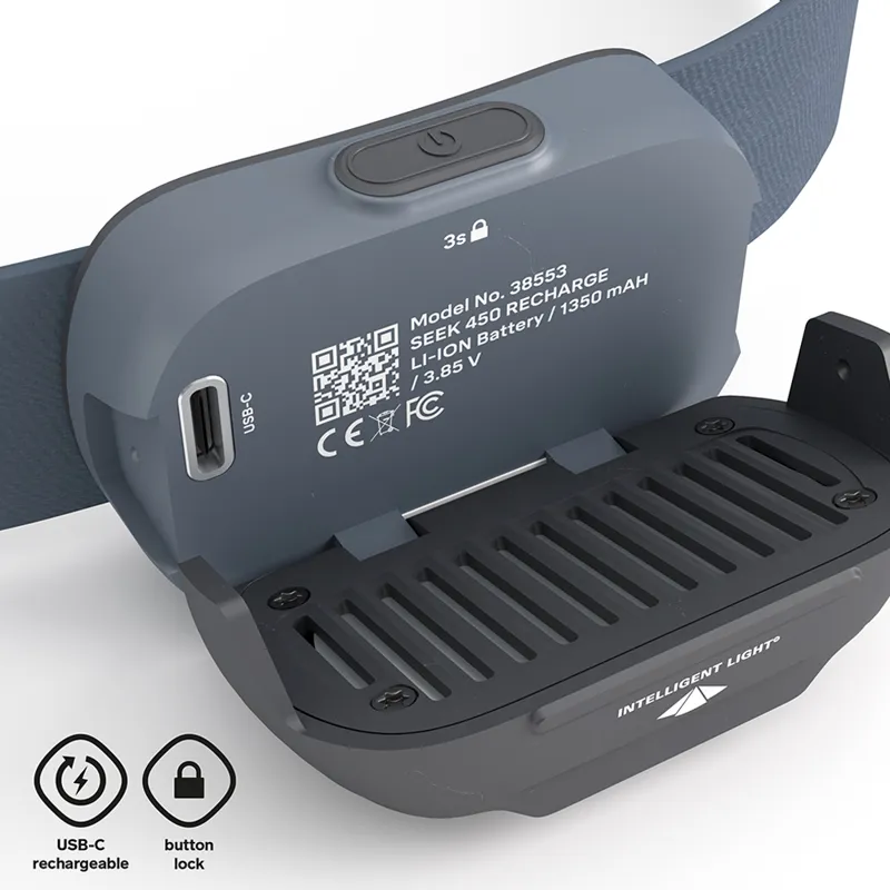 Silva Seek 450 Recharge Headtorch Stormy Sky-8