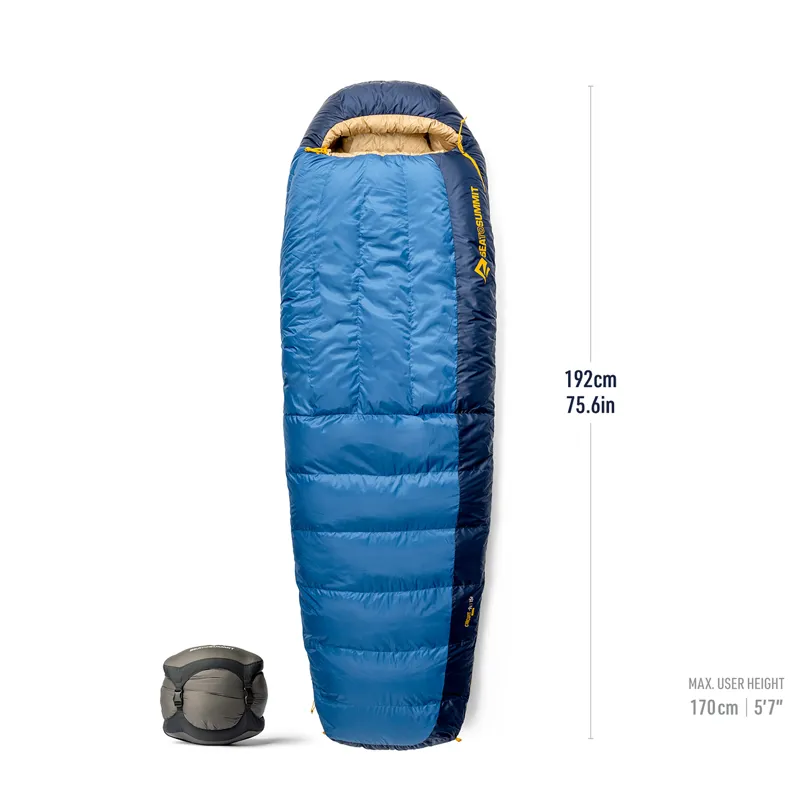 Sea to Summit Circuit Down -9C/15F Short Sleeping Bag Dark Blue-3