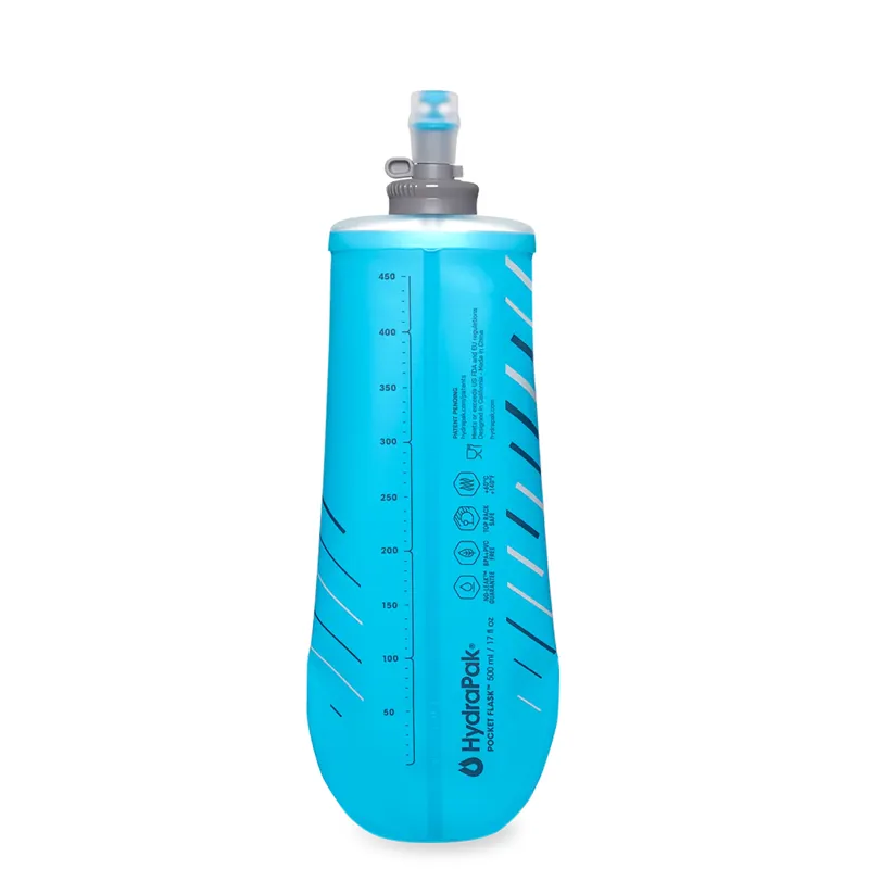 Hydrapak Pocketflask 500ml Water Bottle Malibu Blue-2