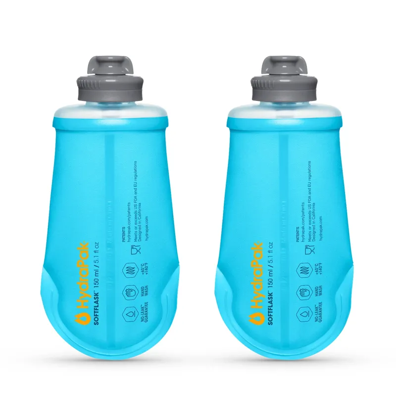 Hydrapak Softflask 150ml 2 Pack of Water Bottles Malibu Blue-1