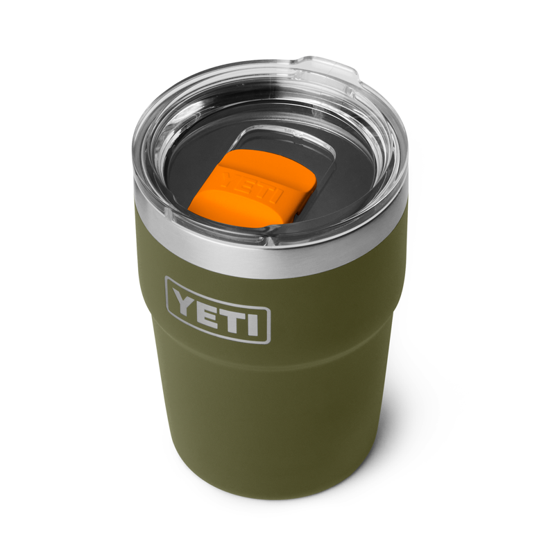 YETI Rambler 16oz Stackable Cup Olive/King Crab Orange-2