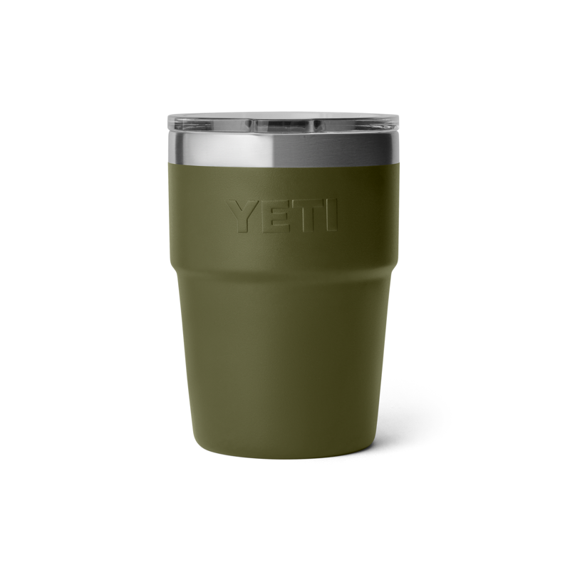 YETI Rambler 16oz Stackable Cup Olive/King Crab Orange-1