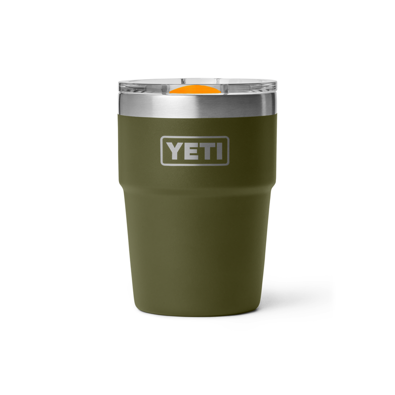 YETI Rambler 16oz Stackable Cup Olive/King Crab Orange