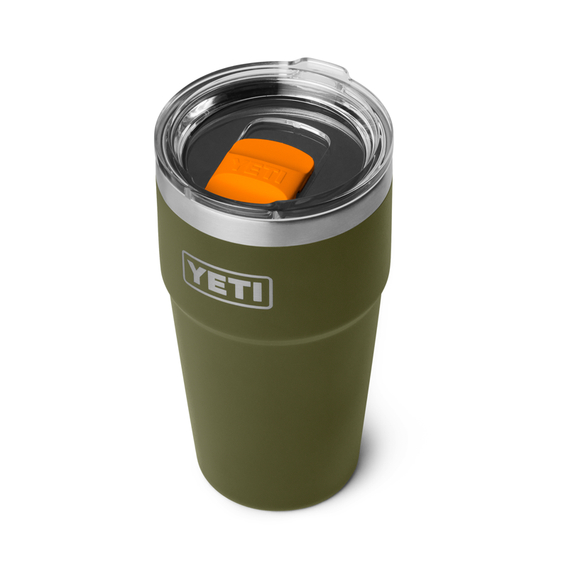 YETI Rambler 20oz Stackable Cup Olive/King Crab Orange-2