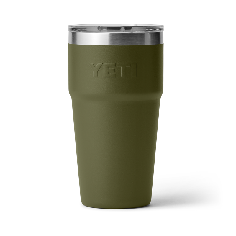 YETI Rambler 20oz Stackable Cup Olive/King Crab Orange-1